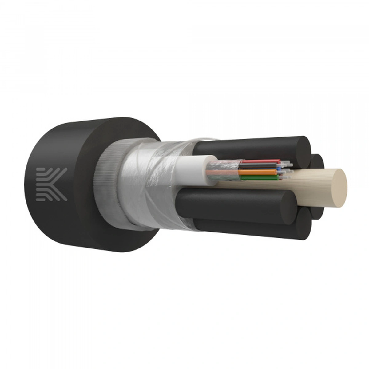 Самонесущий подвесной оптический кабель G.652.D, 4 волокна, 6 кН